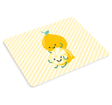 Söta fruktiga figurer original musmatta - Tenstickers