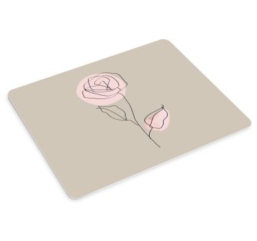 Original musmatta minimalistisk blommönster - Tenstickers