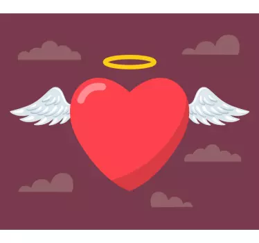 Original musmatta hjärtat med vingar - Tenstickers