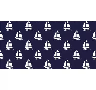 Marinblå nautiska mönster musmattor mönster - Tenstickers