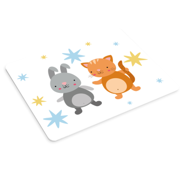 Söta djurkompanjoner original musmatta - Tenstickers