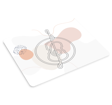 Original musmatta minimalistisk gitarrkontur - Tenstickers