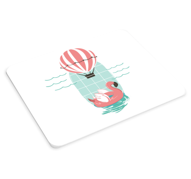 Sommartid rolig flamingo original mousepad - Tenstickers