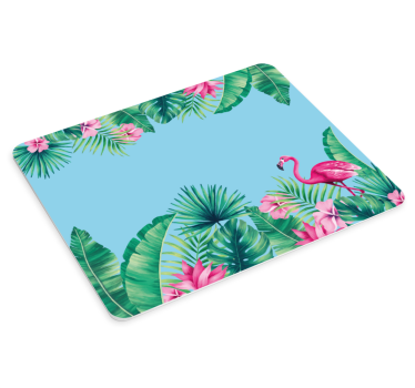 Tropisk bakgrund med original-mousepad för flamingos - Tenstickers