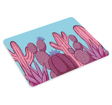 Färgglad kaktus samling original musmatta - Tenstickers