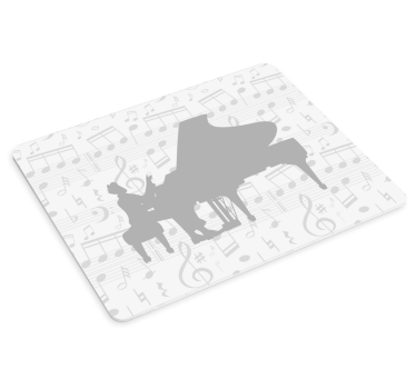 Original musmatta pianomusik silhuett - Tenstickers