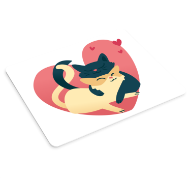 Söta katter i kärlek original musmatta - Tenstickers