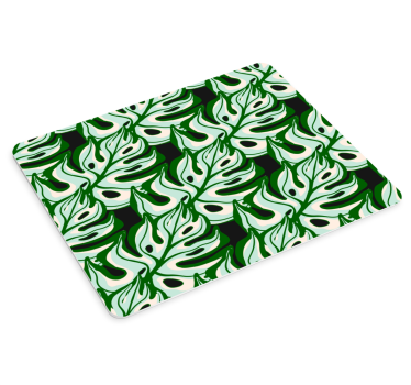 Svart och grönt stänkande floramönster original-mousepad - Tenstickers