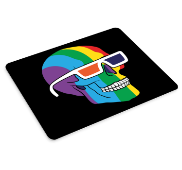 Färgglada skalle glasögon original musmatta - Tenstickers