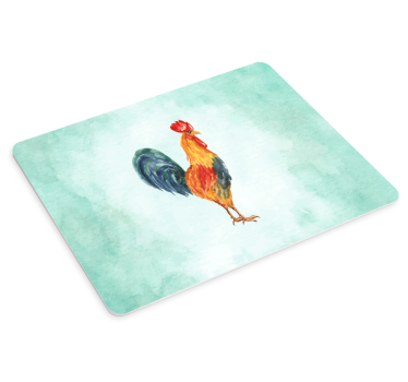 Original musmatta färgglad tuppillustration - Tenstickers