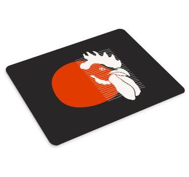 Original musmatta djärv röd abstrakt - Tenstickers