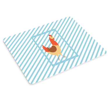 Original musmatta kyckling på ränder - Tenstickers