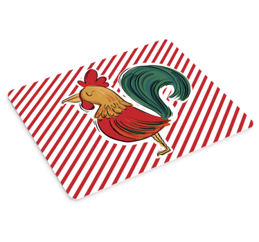 Original musmatta färgglad tuppdesign - Tenstickers