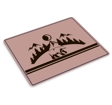 Original musmatta med berglandskapsscener - Tenstickers