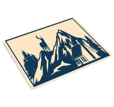 Original musmatta majestätisk bergscen - Tenstickers