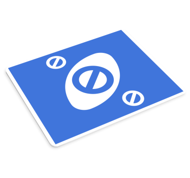 Uno kortstopp med blå färg original musmatta - Tenstickers