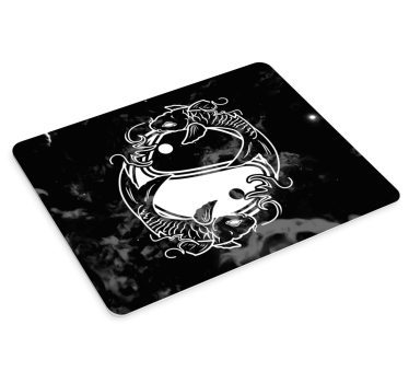 Original musmatta yin yang fisk konst - Tenstickers