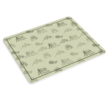 Original musmatta med campingtemat illustrationer - Tenstickers