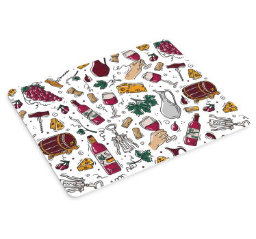Original musmatta med vinmotiv illustrationer - Tenstickers