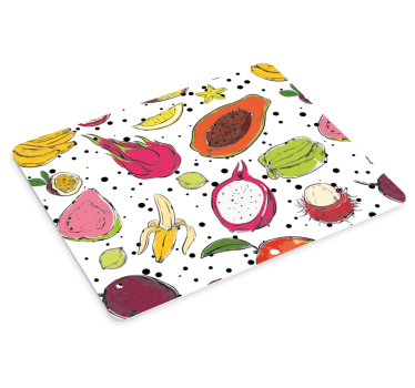 Original musmatta med livliga fruktmönster - Tenstickers