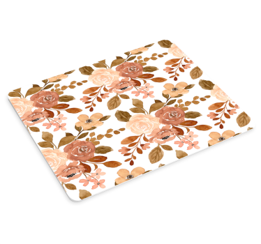 Eleganta rosa pastellblommor musmatta - Tenstickers