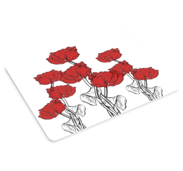 Original musmatta röd tulpanarrangemang - Tenstickers