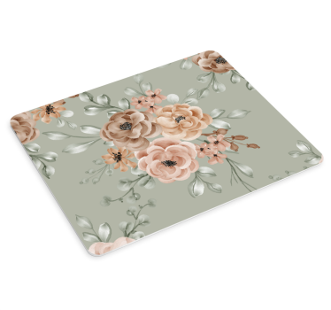 Original musmatta med blommig arrangemang accent - Tenstickers