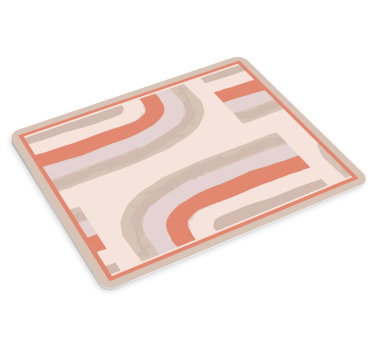 Den rosa regnbågen buktar abstrakt design original-mousepad - Tenstickers