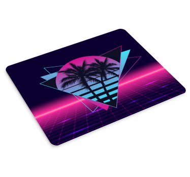 Original musmatta med livlig geometrisk solnedgång - Tenstickers