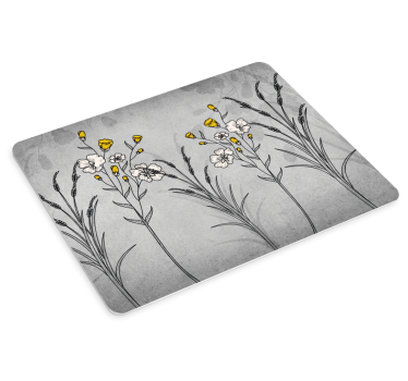 Original musmatta med blommotiv accent - Tenstickers