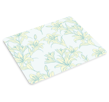 Original- mousepad för blommönster för liljortappningstil - Tenstickers