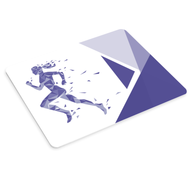 Lila geometrisk rinnande original- mousepad - Tenstickers