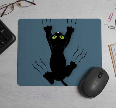 Rolig katt som tar tag i mousepad originalmusmatten - Tenstickers