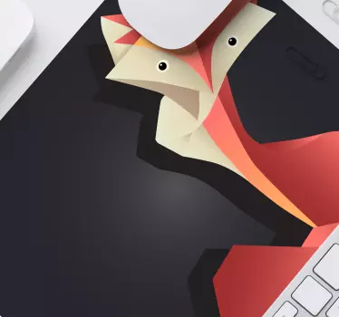 Abstract fox figur original musmatta - Tenstickers