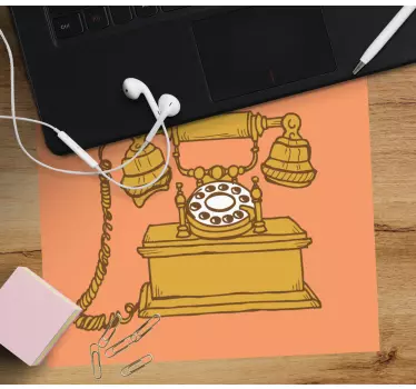 Antik telefon originalmusmatta - Tenstickers