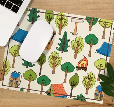 Camping scenens element original musmatta - Tenstickers