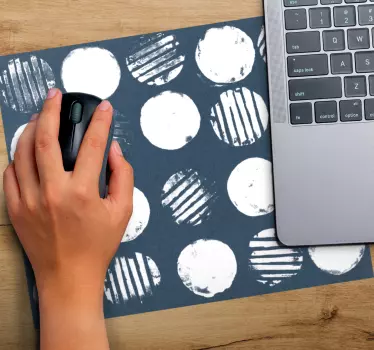 Cirkla vit fläck nordisk design original-mousepad - Tenstickers