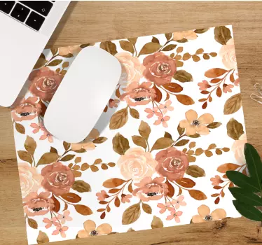 Eleganta rosa pastellblommor musmatta - Tenstickers