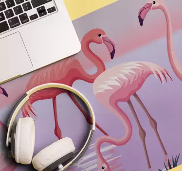 Elegant flamingosamling original musmatta - Tenstickers