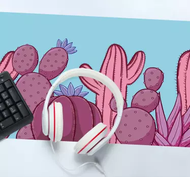 Färgglad kaktus samling original musmatta - Tenstickers