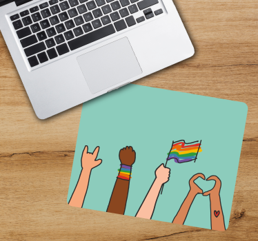 Färgglada enhet händer original musmatta - Tenstickers