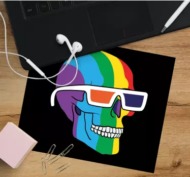 Färgglada skalle glasögon original musmatta - Tenstickers
