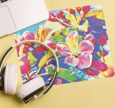Floral färgburst original musmatta - Tenstickers