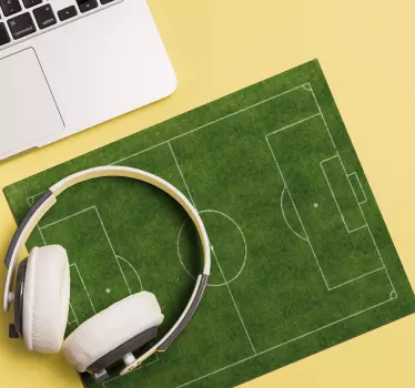 Fotbollsplan världskarta vinylmusmatta - Tenstickers
