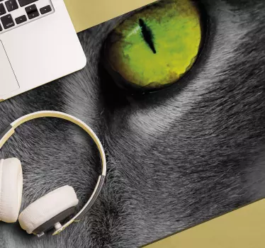 Grön kattöga originalmousepad - Tenstickers