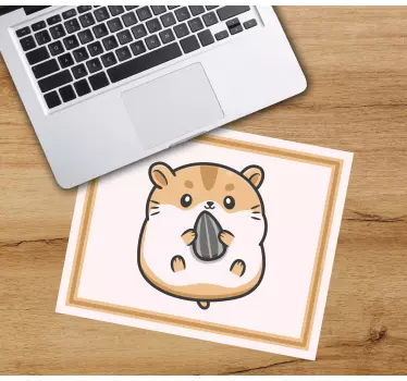 Gullig hamstertecknad originalmusmatta - Tenstickers