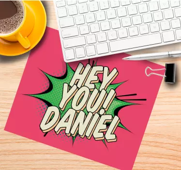 Hej du coola graffitiaffisch anpassade musmattor - Tenstickers