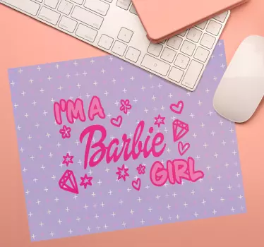 Im en barbieflickacitationsteckenmousepad med citationstecken - Tenstickers