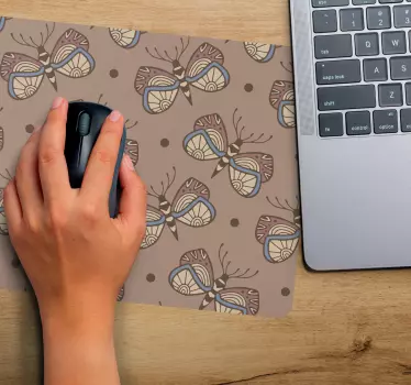 Inspirerande vintagefjärilsvingar original-mousepad - Tenstickers