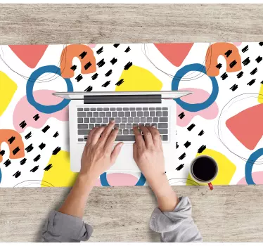 Målning konst geometriska mönster original musmatta - Tenstickers